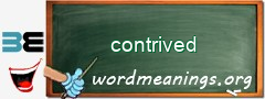 WordMeaning blackboard for contrived